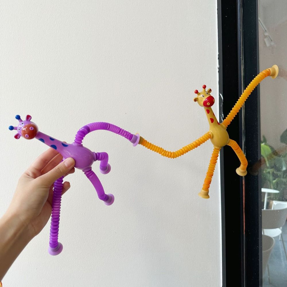 Suction Cup Stretchable Giraffe Toy Stretchable Educational Deformation Animal Fidget Play