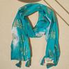 Letní šátek Nomad Sari s potiskem želv – tyrkysový (180×50 cm)