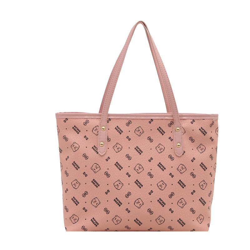 

2025 new large-capacity armpit bag fashionable versatile shoulder bag to work commuting students class leisure tote bag розовый