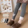 2025 New Korean-Style Girls' Fashion Leggings - Autumn/Winter, Medium-Thickness, Brushed Fleece, Warm Long Pants