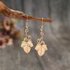 Vintage Maple Leaf Long Earrings Inspire By Elegant Styles Featuring Oil Drip Designs Accessory for Fashionable Women