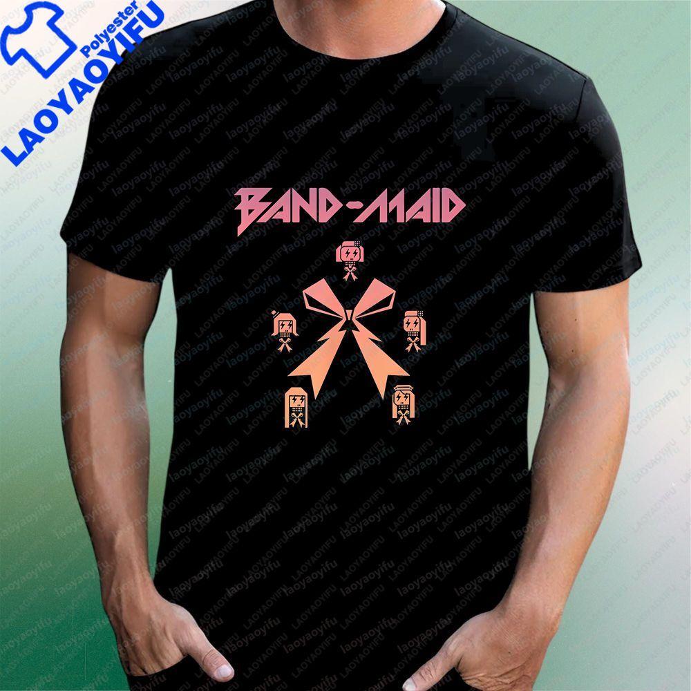 Band Maid Printed T-shirt - Unisex Trendy Short-sleeved Shirt Suitable for Both Unisex and WoUnisex with Large Patterned Design.
