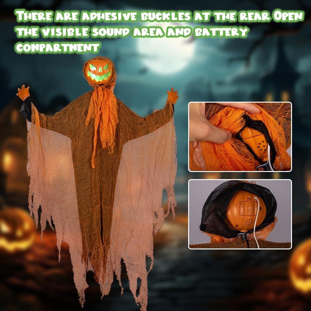 Purple Life Size Talking Witch Halloween Red Eye Animated Witch Spooky Animatronic Witch
