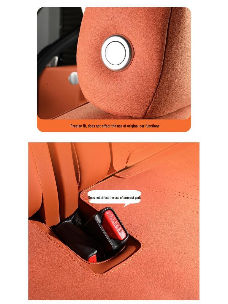 Universal Suede Car Seat Cushion: Ideal for L6-L9, Four Seasons, Semi-Enclosed Design