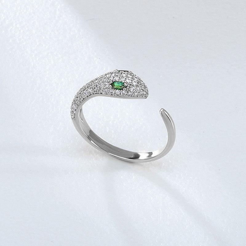 Open Snake Series High-end Open Ring, Light Luxury, Niche, Trendy, Cool and Versatile European