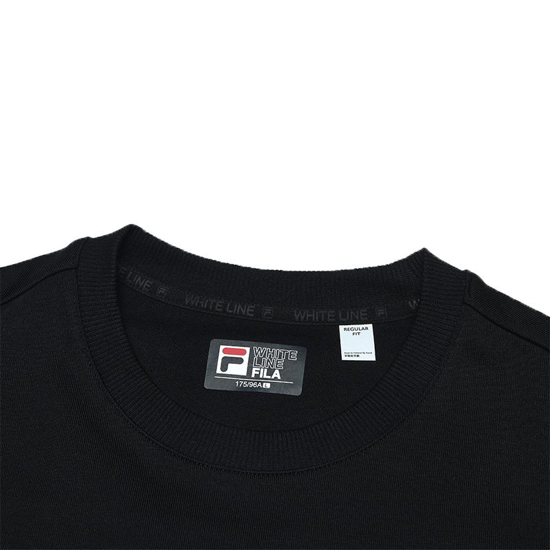 Fila Fashion Simple Knitted Pullover Sweatshirt Men Sweatshirt Black F11M518209FBK