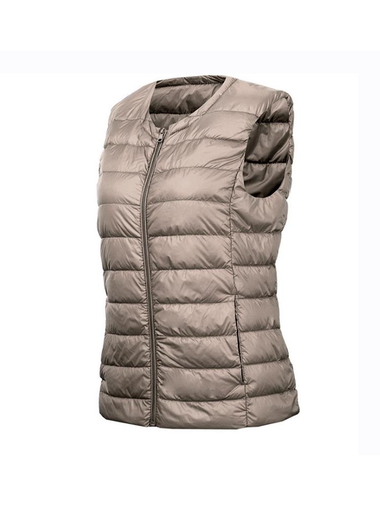 Autumn Winter 8XL Large Size Waistcoat Women's Warm Vest Ultra Light Down Vest Women Portable Sleeveless Winter Warm Liner