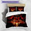 3pcs World of Warcraft Characters2 Pattern Bedding Set Duvet Cover Set Includes Duvet Cover &pillowcases, Perfect All Season Bedroom Decoration & Gift