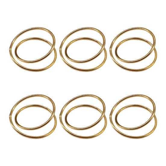 6/12Pcs Golden Napkin Rings Alloy Spiral Design Napkin Holders Buckles Family Dinner Wedding Party Table Decoration