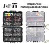 140pcs of Luya Fishing Accessories Fishing Gear Set Cross-Border Swivel Connector Sea Fishing Rock Fishing Set Box