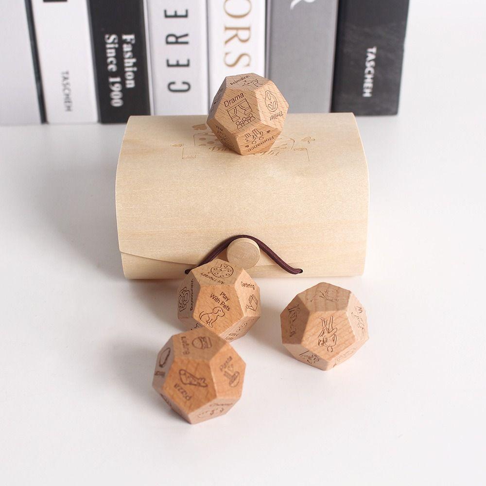 12 sided Wooden Food Dice Game Decision Make Date Night Dice Christmas Birthday