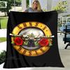 Guns n'roses band retro print blanket Flannel Soft Comfort Blanket Home Travel Blanket Kids Warm Blanket birthday gift