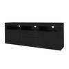 Mobile TV Alto Lucido 160*35*60cm con Illuminazione LED, 3 Scomparti Aperti, 2 Ante, 2 Cassetti, Controllo App Smart, per TV da 70 Pollici, Supporto TV Alto Lucido