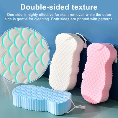1/2/4 Piezas Exfoliante Corporal con Diseño de Cordón Esponja de Baño Exfoliante Ultra Suave 3D Herramienta de Frotamiento para Baño de Adultos