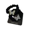 Diamond Butterfly Hair Ring - Luxurious Ponytail Bun Accessory
