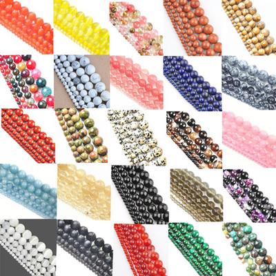 4 6 8 10 12mm Natural Gemstone Loose Bead for DIY Necklace Bracelet Jewelry