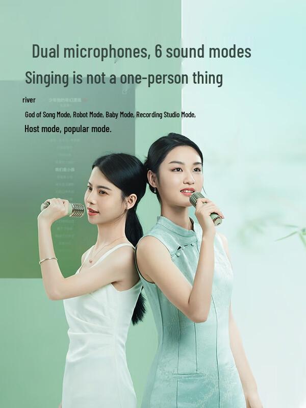 Divoom Portable KTV Bluetooth Speaker System with Dual Microphones