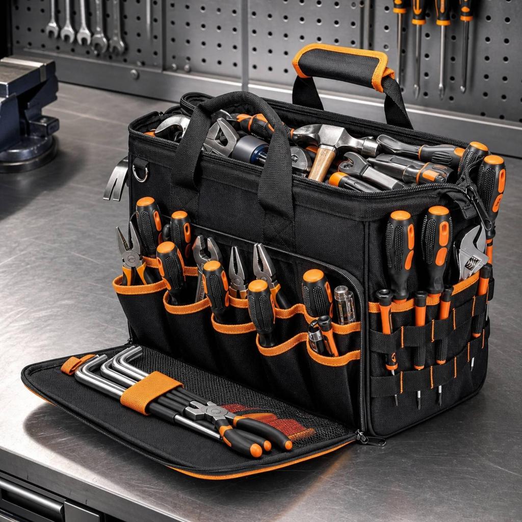 17-Inch Oxford Cloth Tool Bag Robust for Home Repairs