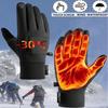 Gobygo Gloves Waterproof Silicone Anti-Slip Cycling Gloves Touch Screen Warmth Fleece-Lined Thickened Outdoor Fishing Gloves