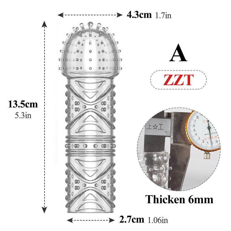 Opakovaně použitelné kondomy Extend Crystal Transparent Penis Sleeve G bodové stimulace