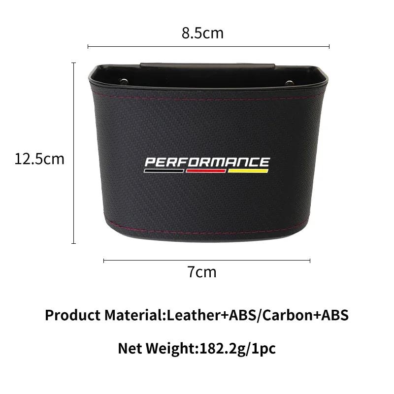 2025 Car Door Trash Bin Leather Interior Door Panel Storage Box Auto Garbage Bag Seat Back Cup Holder For BMW E30 E34 E36 E3