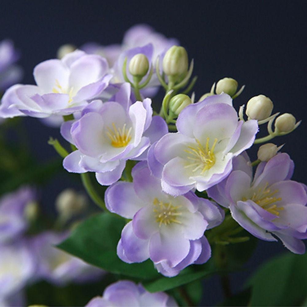 DIY Simulation Jasmine Lifelike Fake Flowers Artificial Silk Jasmine Flower  Home Office