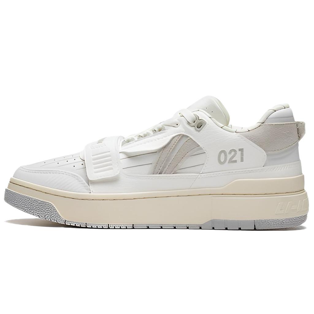 Li Ning Rookie Trend Shanghai City Limited Durable Low Top Retro Basketball Shoes Men Sneaker White Gray ABCS027-14
