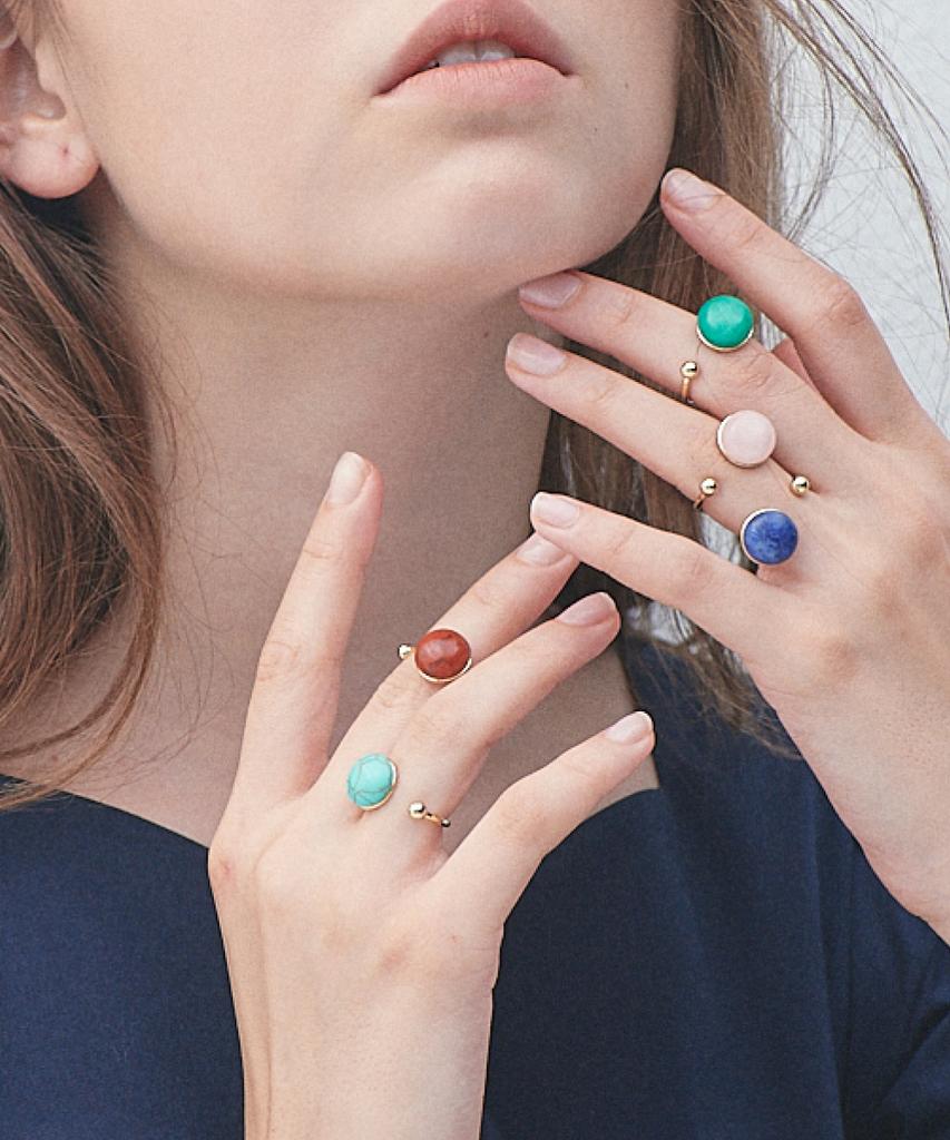 Elyona Stone Rings (5 Colors)