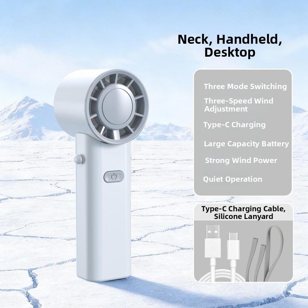 3 Gears Pocket Neck Fan Foldable Cooling Fan Portable Mini Handheld Fan Summer Essentials