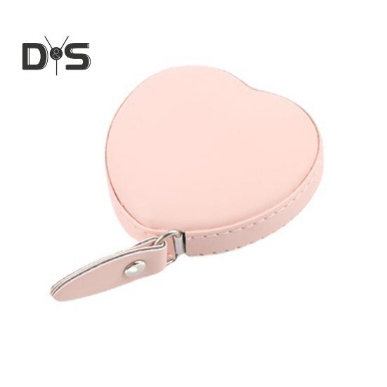 

150 см сердечная выдвижная рулетка мягкая мини измерительная лента портативная портняжная швейная ткань измерительная лента для похудения тела гибкая линейка лента розовый