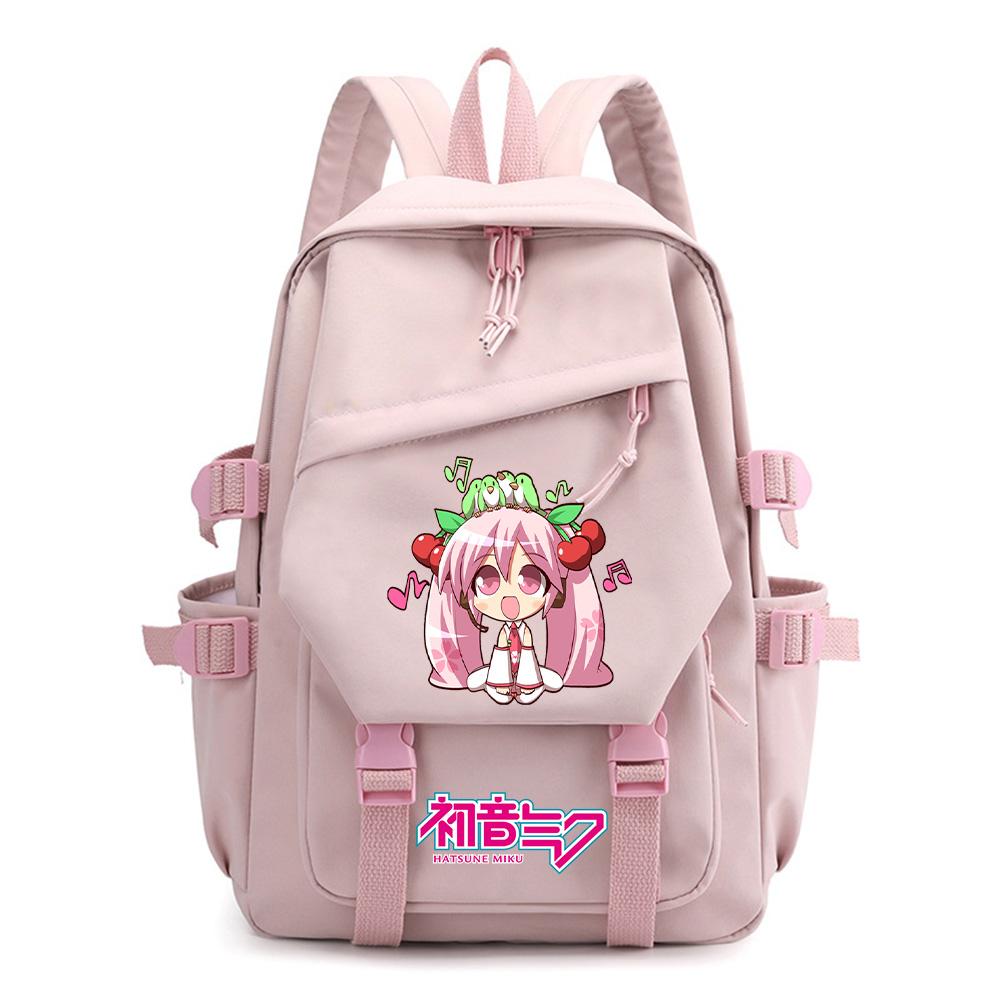 Anime Cartoon Hatsune Miku Printed Backpack for Teen Boy Gril Schoolbag Children Student Women Large Capacity Waterproof Travel Bag Kid Gift Mochila