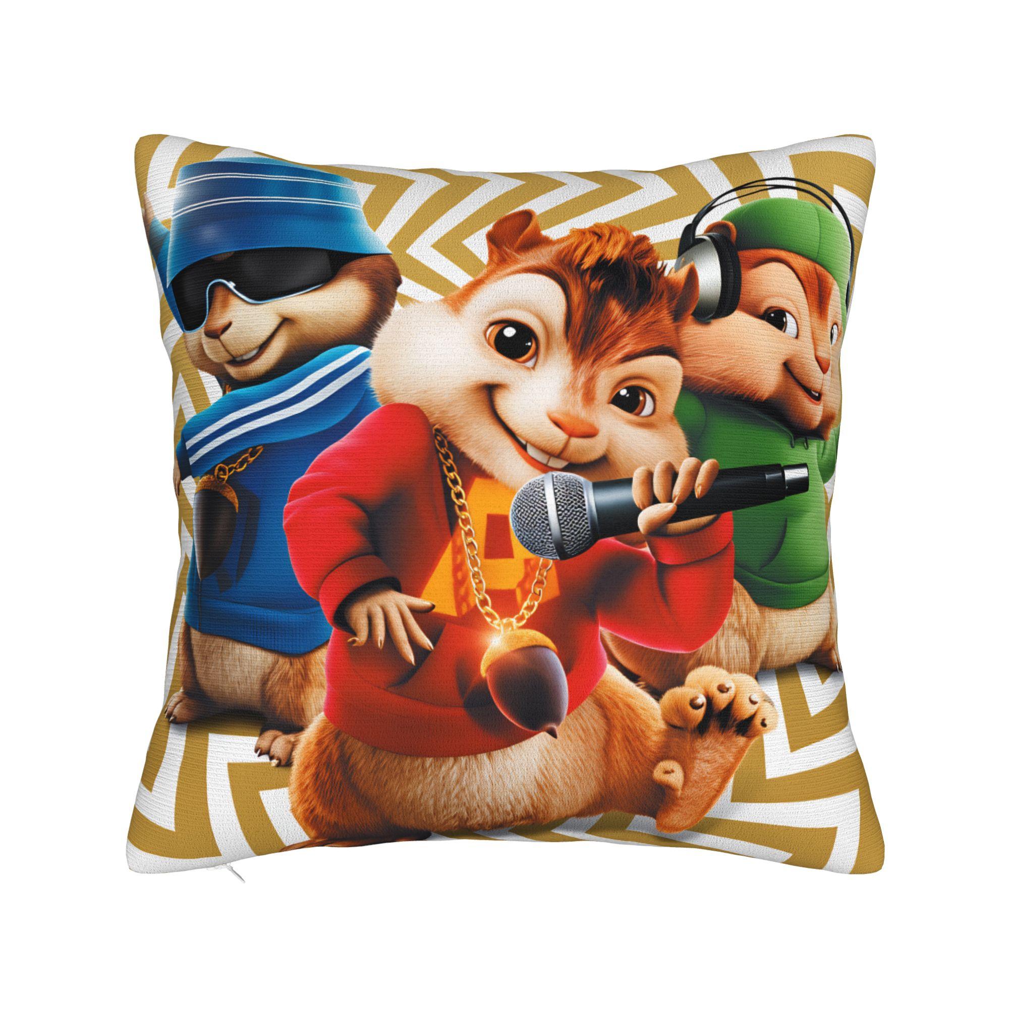 

Alvin and the Chipmunk Pillow Case Custom Pillow Cover For Sofa Home Decoration Morden Cushion Cover 50cmx50cm