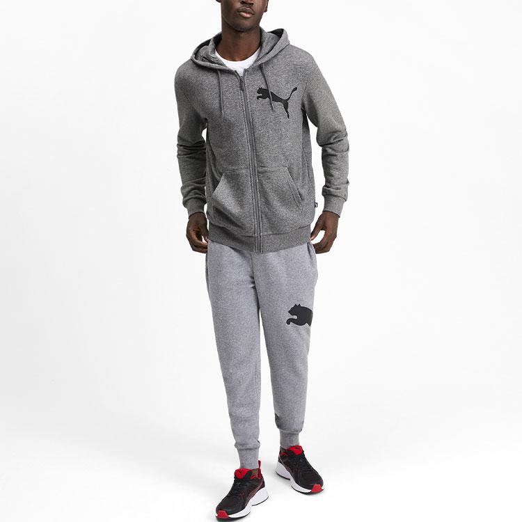 Puma Pánská mikina s kapucí na zip Šedá 580568-03