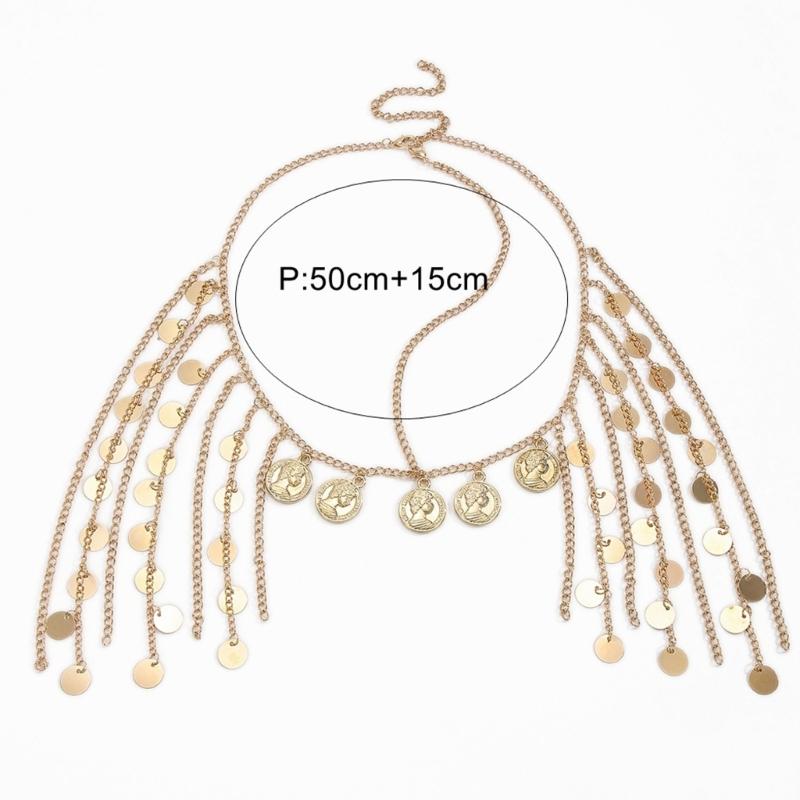 Fashionable Head Chain Fringe Hair Jewelry Adjustable Comfortable Headpiece For Dance Festival Event