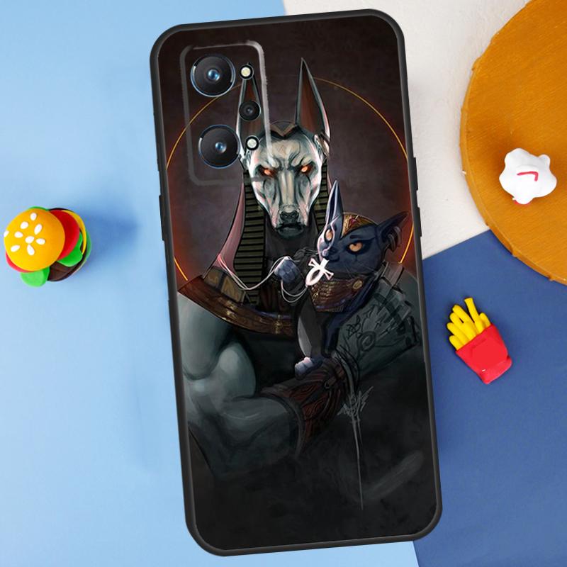 Anubis Ankh Egyptian God For Realme 11 10 12 13 14 Pro Plus GT 5 6 6T GT7 Pro C61 C53 C51 C21Y C25S C55 C67 C75 Case