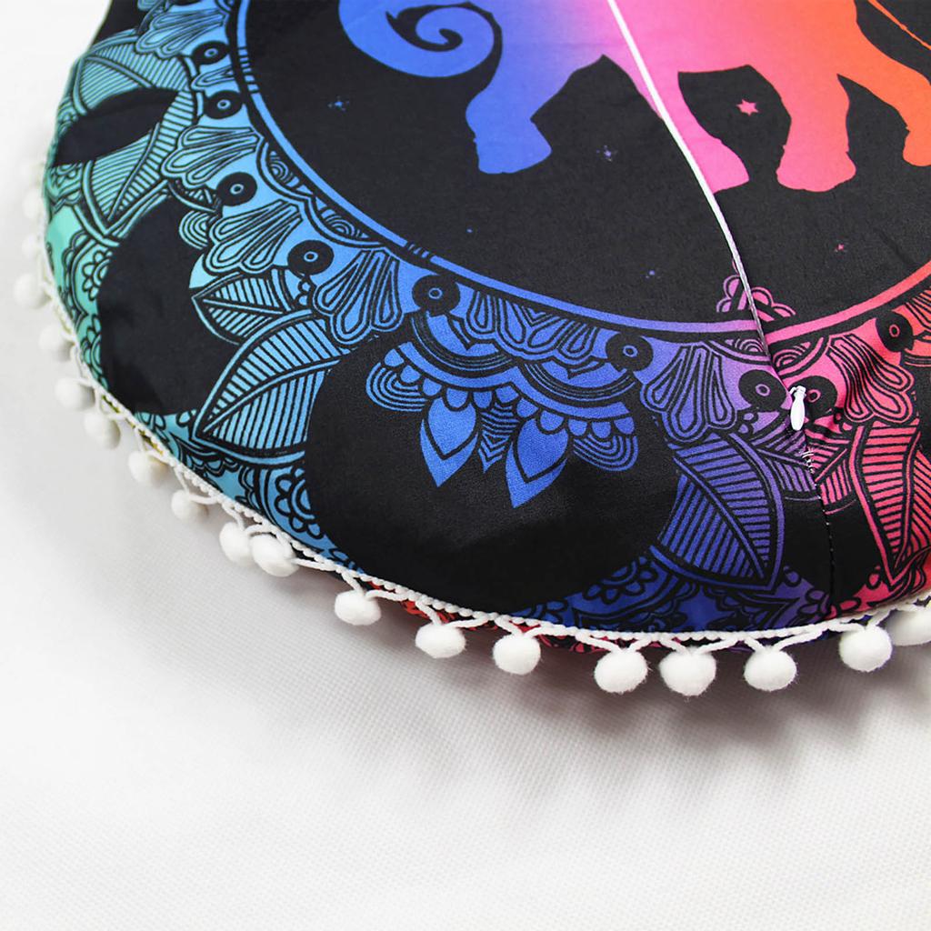 Round Bohemian Meditation Cushion Cover Ottoman Cushion Pillowcase Sofa Cushion