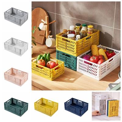 File Storage Collapsible Foldable Storage Crate INS S/M/L Storage Baskets Stackable Colorful Pastel Crates Kitchen