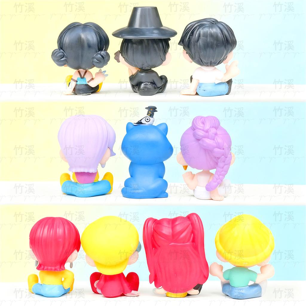 10pcs/set  ActionFigureToy Set, Huntrix Rumi Mira Zoi Saja Boys Derpy Tiger Model Doll for Desk Decoration Gifts
