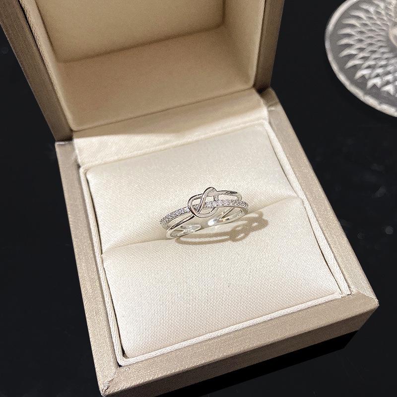 

Женское серебряное кольцо в стиле хип-хоп - Ретро нишевый дизайн Adjustable