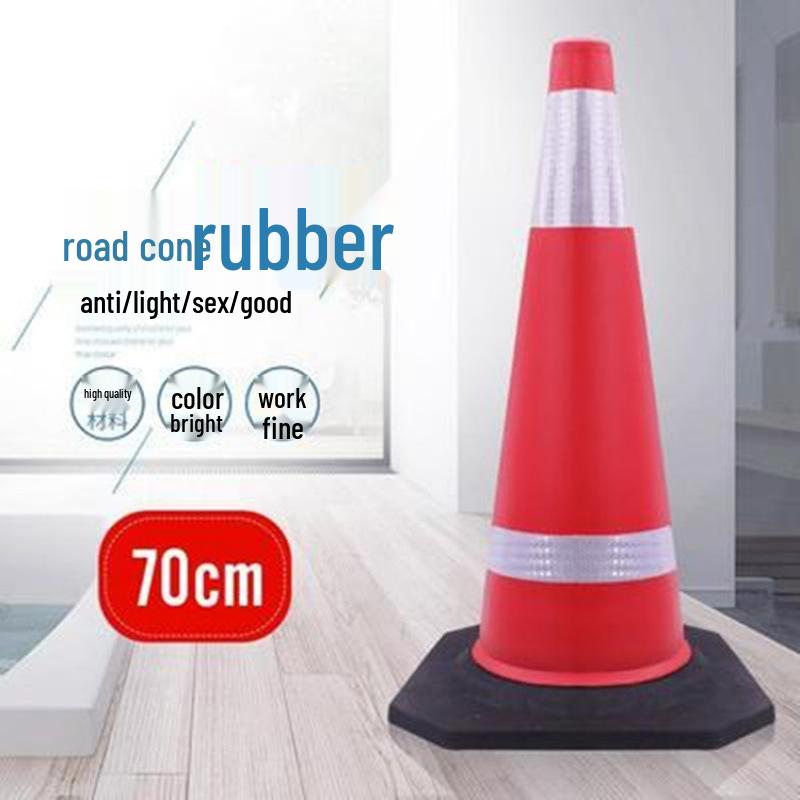 EVA 70cm Uncrushable Reflective Traffic Cone - Red