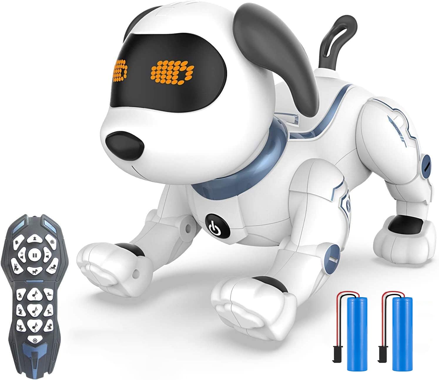 

HBUDS Robot Dog, a popular kids toy with touch and voice controls (English only). Programmable robotic stunt dog with walk, dance, sing, beg, and yel
