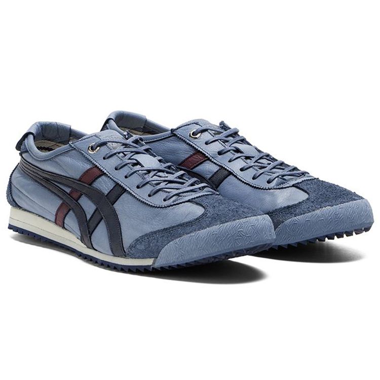 ONITSUKA TIGER Mexico 66 Sd Šněrovací Kožené Odolné Lehké Běžecké Boty s Nízkým Svrškem Unisex tenisky Modrá 1183C068-400