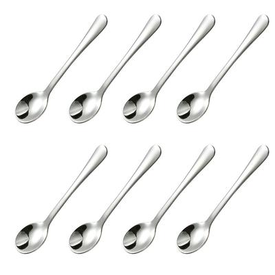 8 PCS Tiny Spoons for Spices and Condiments In Elegant Stainless Steel