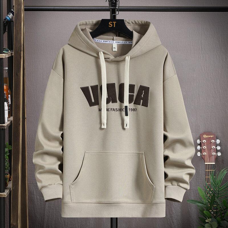 Spring New Hooded Sweatshirt for Men and Women Middle School Students Trendy Long-sleeved Base Top Teenager Fashion Jacket