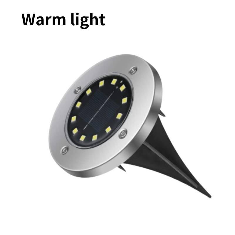 Outdoor Stainless Steel 8 Led Solar Ground Lights Waterproof For Garden Lawn Patio