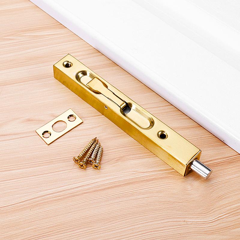 1Pc Stainless Steel Spare Tools Double Opening Doord Door Guard Lever Finger Slide Lock 6/8Inch Door Edge Lever Action Flush Bolt