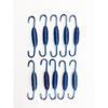 6 Pcs Blue Stainless Steel Motorcycle Scooter Exhaust Pipe Muffler Spring Hook