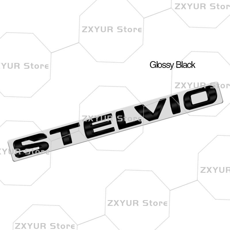 1Pc Giulietta Giulia STELVIO ABS Emblem Car Sticker Letter Badge Decal Body Rear End Trunk Decor Accessories