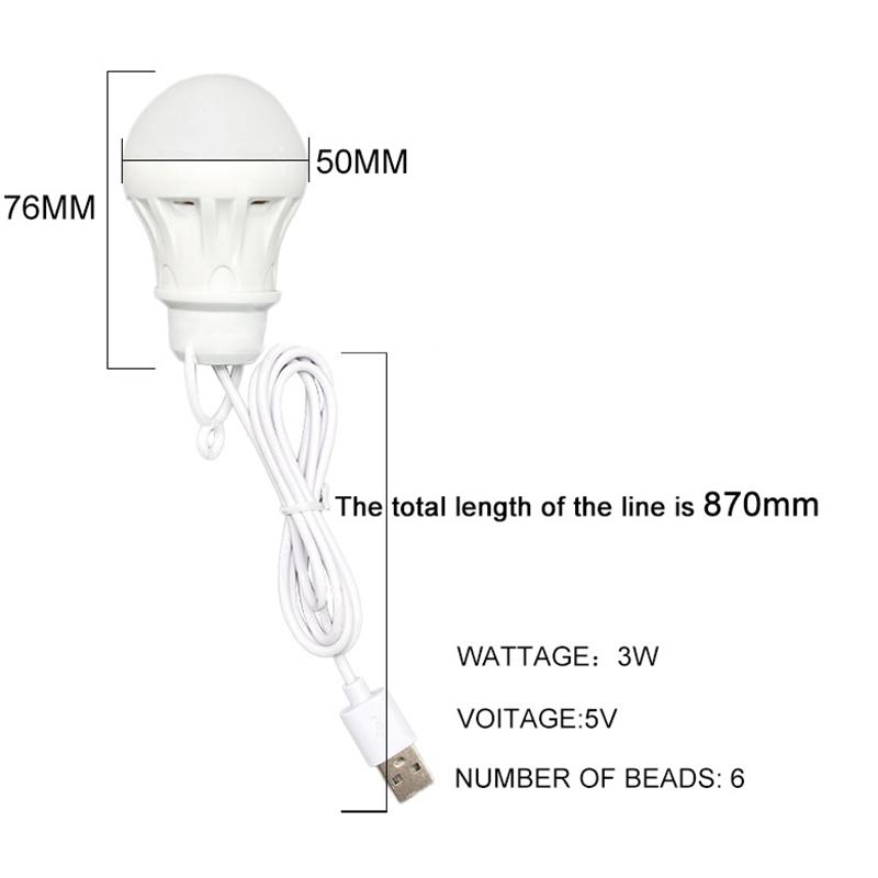 1 x USB Bulb Light For Reading,Night Riding, Camping, Fishing,Tent Light