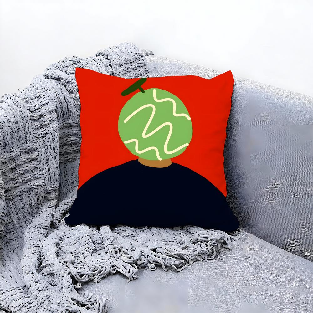 Cute Fruit Character Cushion Cover Premium Comfort Reversible Pillow Cove Two in One Design for Any Room Car Interior